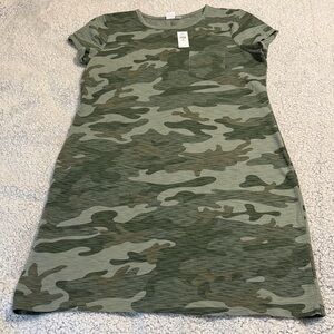 GAP Factory Green Camo Dress